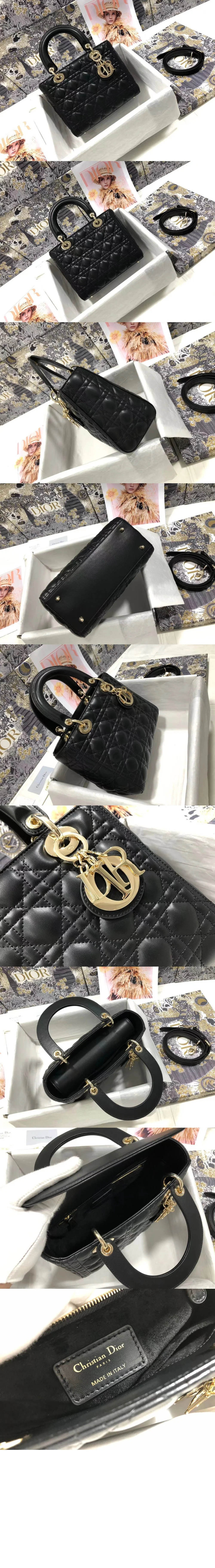 레이디 백 미디움 블랙 ( 24cm X 20cm X 11cm) 상세