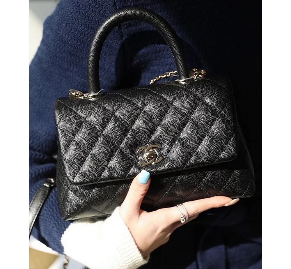 코코 핸들 스몰 샴페인 골드 (24cm X 14cm X 10cm) 상세