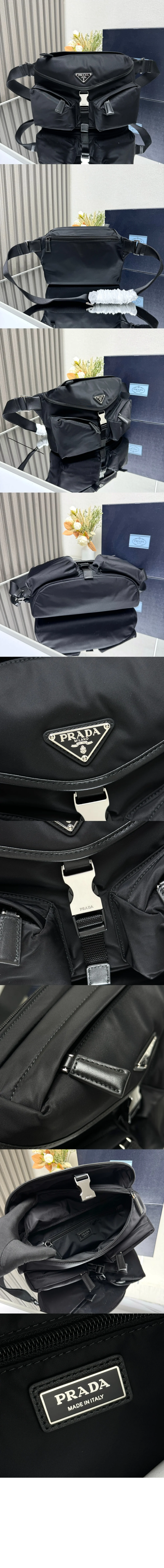 리나일론 및 가죽 숄더백 (2color) 상세