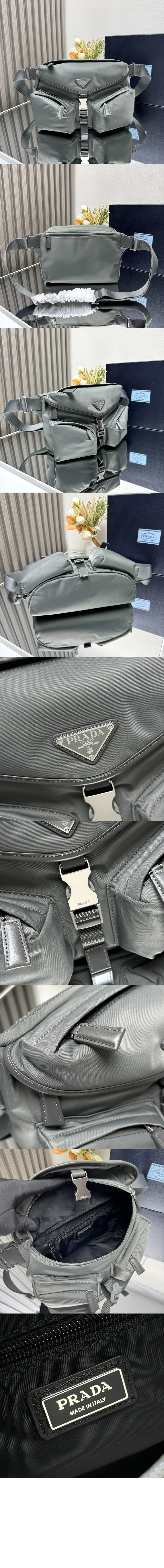 리나일론 및 가죽 숄더백 (2color) 상세