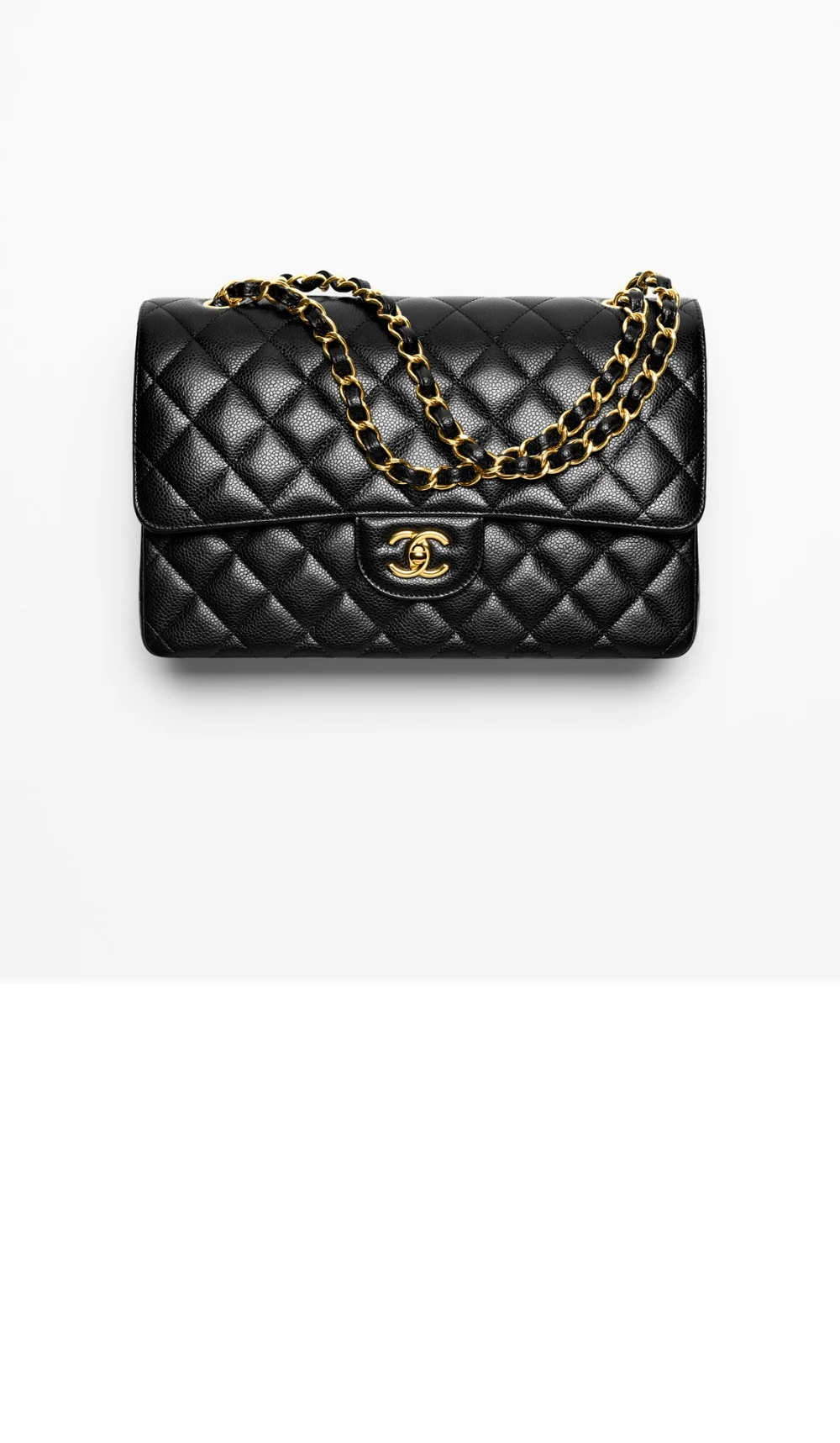 클래식 캐비어 금장 라지 (30cm X 19.5cm X 10cm) 상세