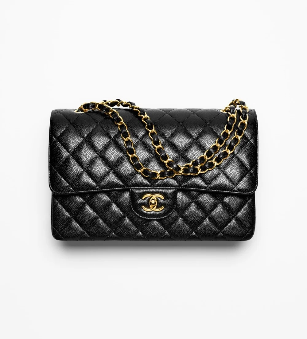 클래식 캐비어 금장 라지 (30cm X 19.5cm X 10cm)