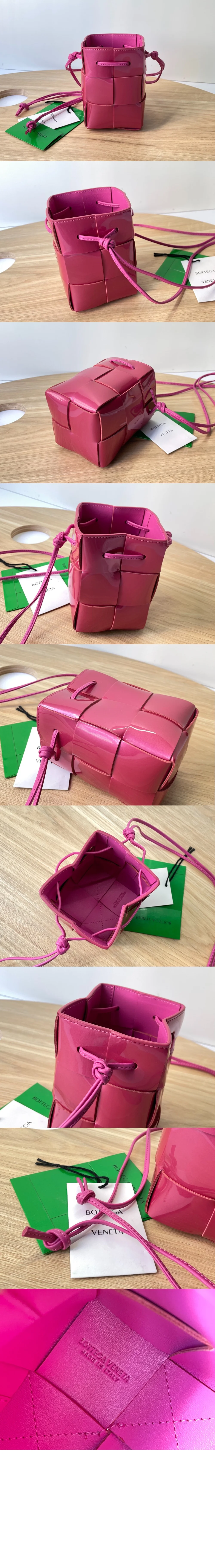 카세트 미니 크로스바디 버킷백 (9cm X 14cm X 9cm) 상세