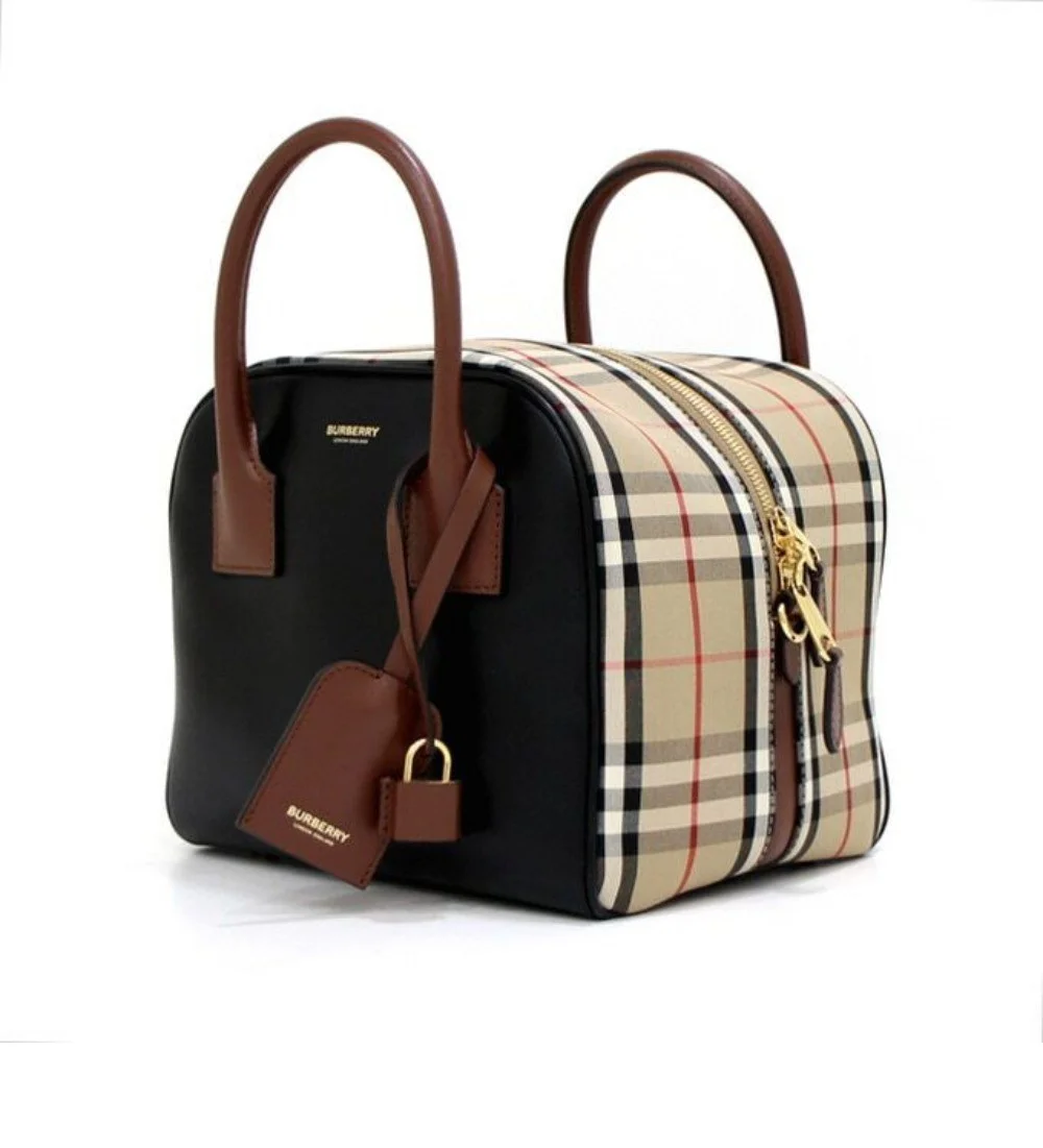 스몰 체크 큐브백 (34cm X 21cm X 19cm)