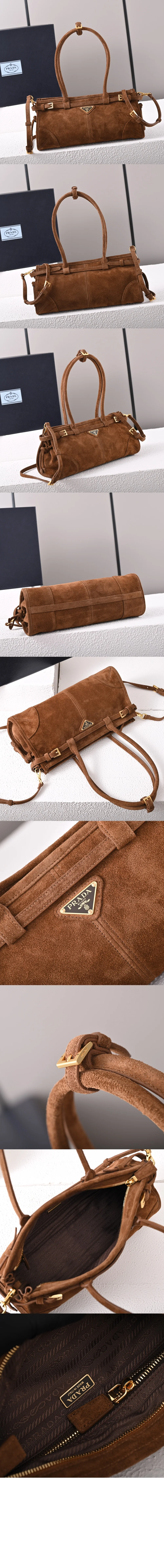 미디엄 스웨이드 핸드백 (32cm X 15.5cm X 12cm) 상세