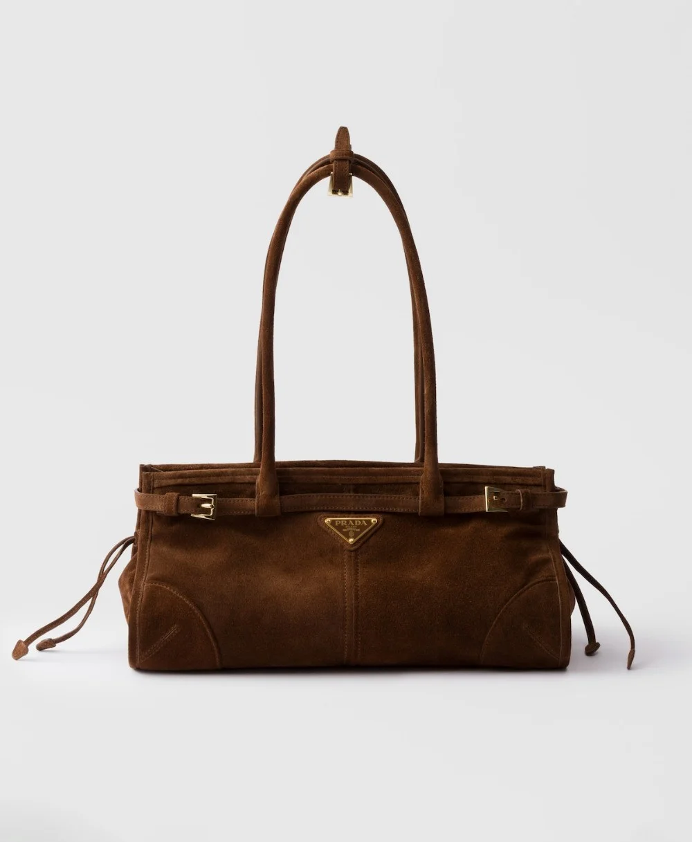 미디엄 스웨이드 핸드백 (32cm X 15.5cm X 12cm)