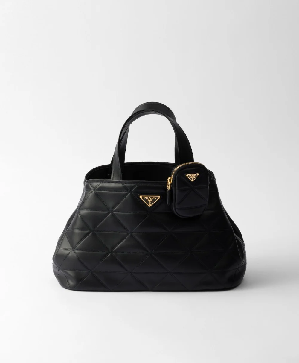 라지 퀼팅 가죽 토트백 (38cm X 25cm X 17cm)