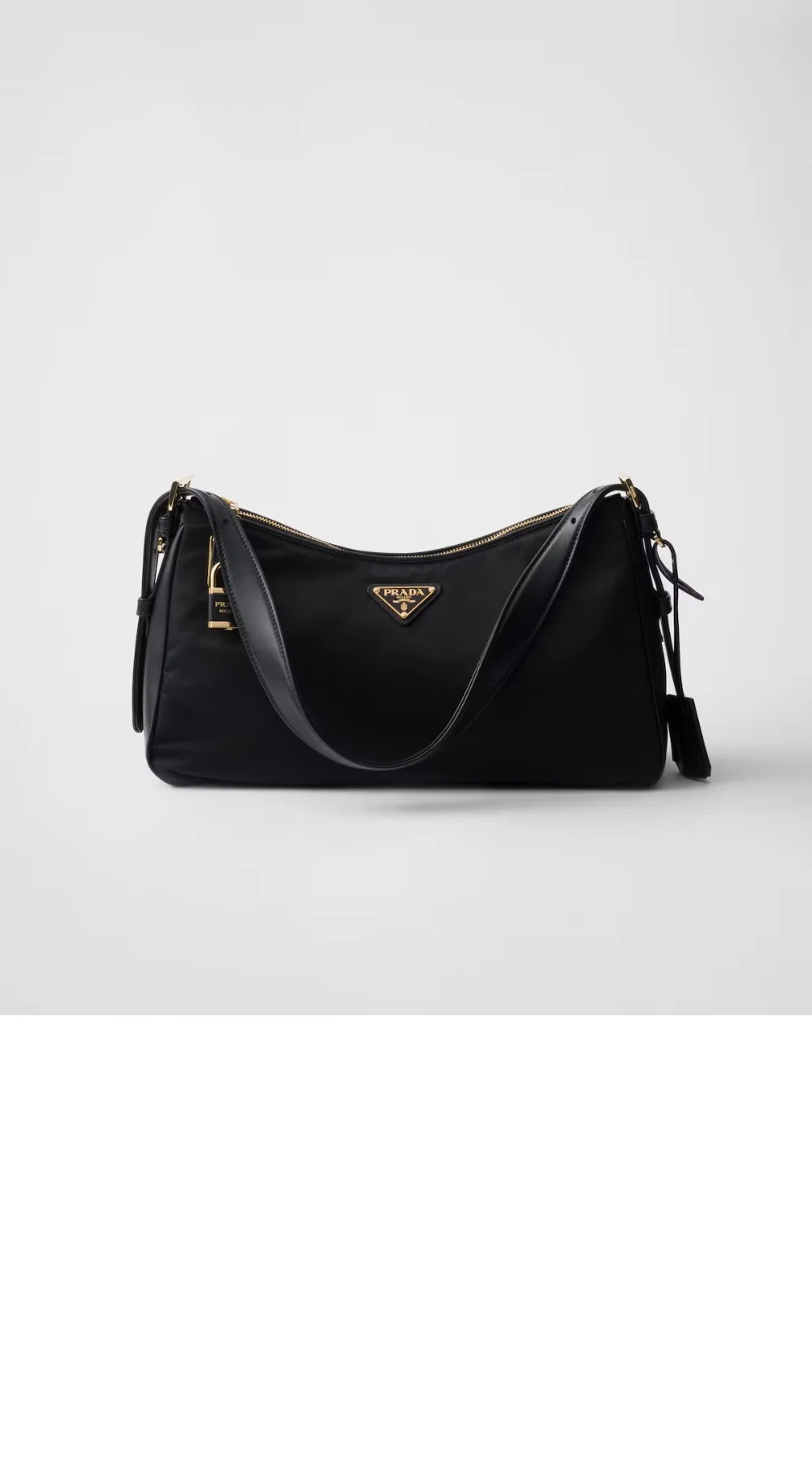 에메 라지 리나일론 및 가죽 숄더백 (34cm X 19.5cm X 10cm) 상세