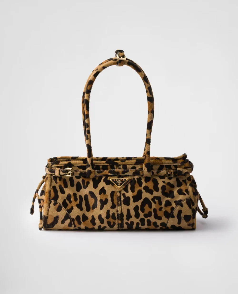 미디엄 프린티드 가죽 핸드백 (32cm X 15.5cm X 12cm)