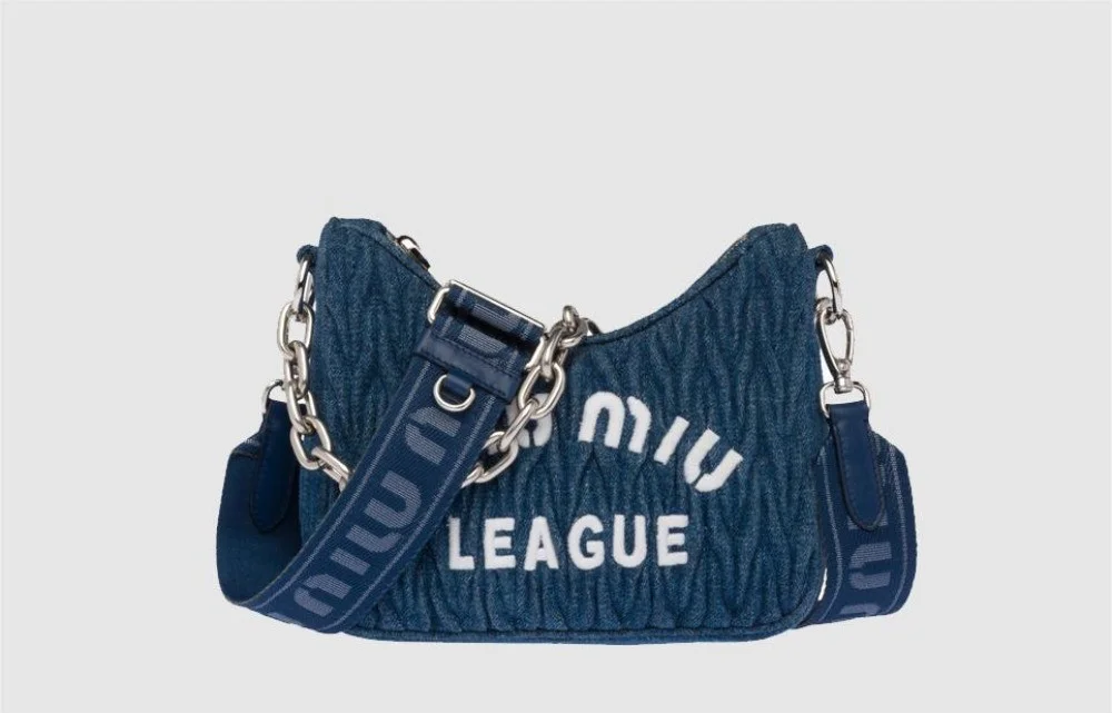 마테라쎄 데님 숄더백 (16.5cm X 15.5cm X 5cm)