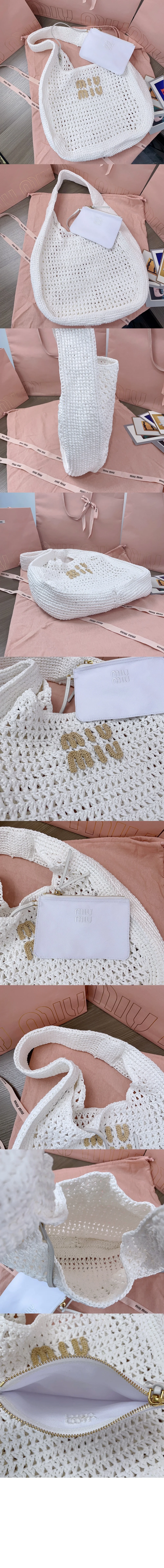 우븐 패브릭 호보백 (44cm X 31.5cm X 8cm) 상세