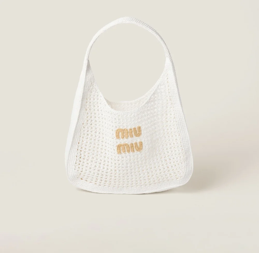 우븐 패브릭 호보백 (44cm X 31.5cm X 8cm)