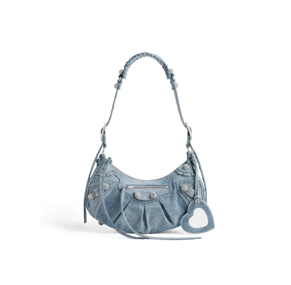 르카골 스몰 숄더백 데님 (33cm X 16cm X 8cm)