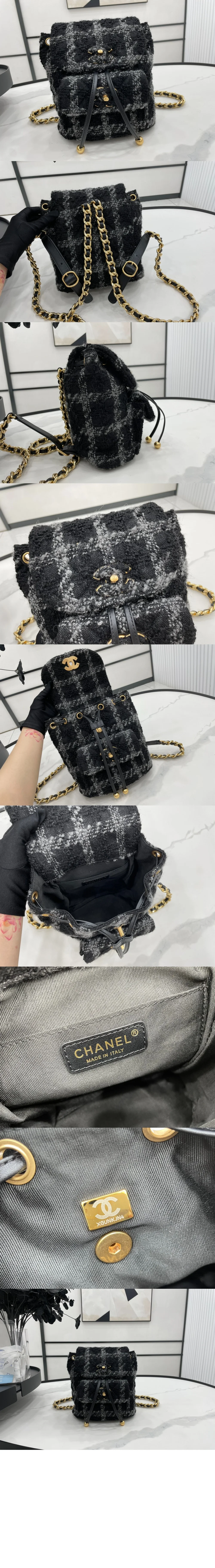 트위드 백팩 (2color) 상세