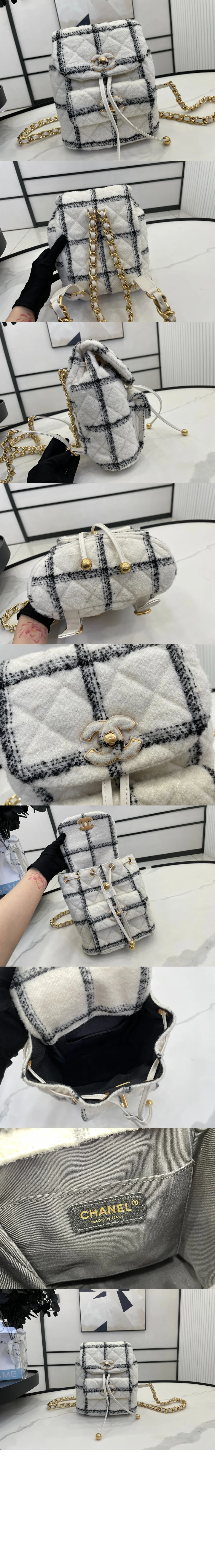 트위드 백팩 (2color) 상세