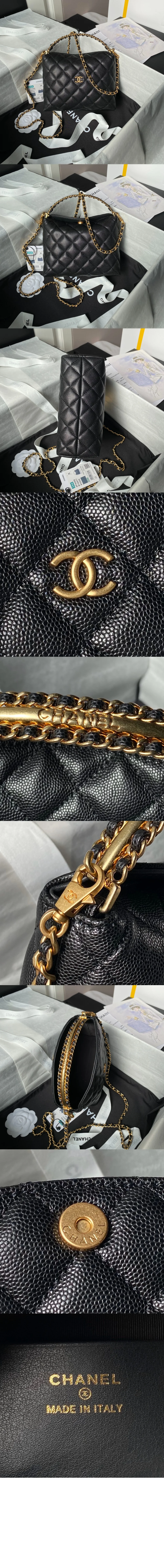 체인 미니 백 캐비어(2color) 상세