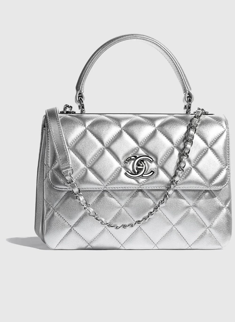 탑 핸들 미니 플랩백(19.5cm X 14.5cm X 8cm)