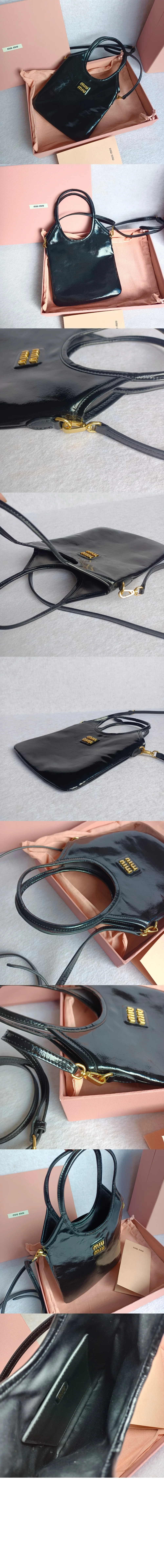 나플락 페이턴트 가죽 아이비백 (가로20cm X 세로24cm) 상세