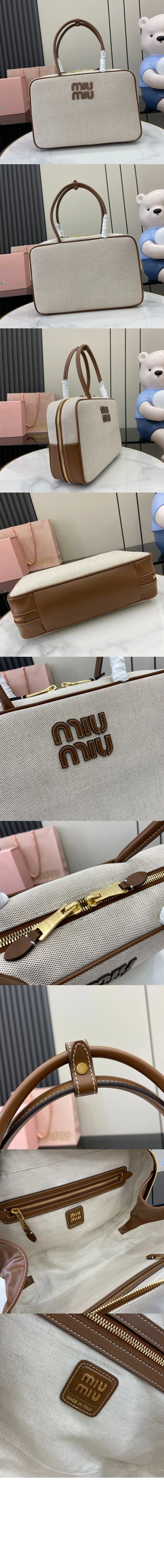 캔버스 가죽 보백 (34cm X 23cm X 12cm) 상세