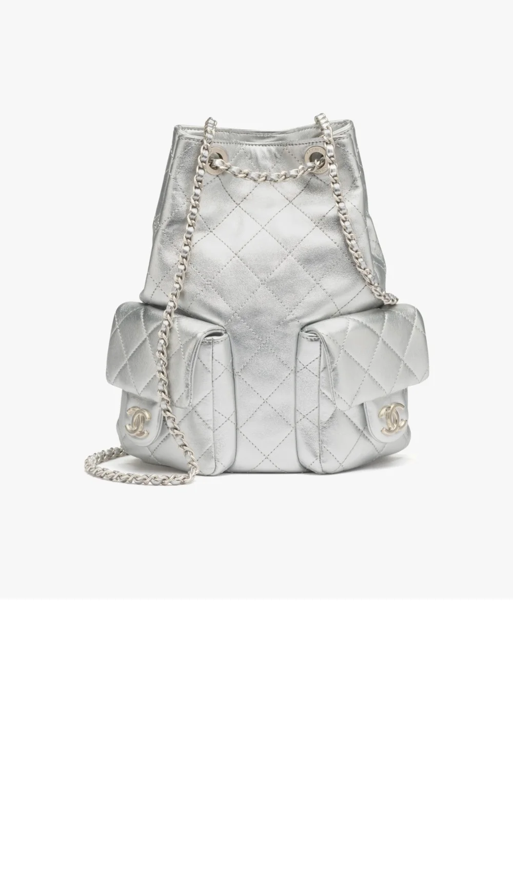 백팩 실버 (24.5cm X 18cm X 8cm) 상세