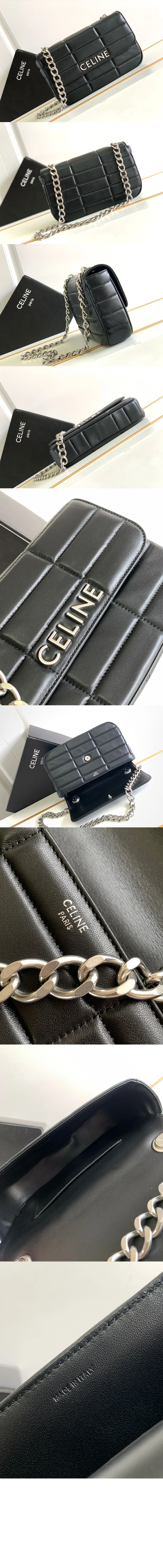 노크롬 마틀라세 체인 숄더백 (24cm X 15cm X 5cm) 상세