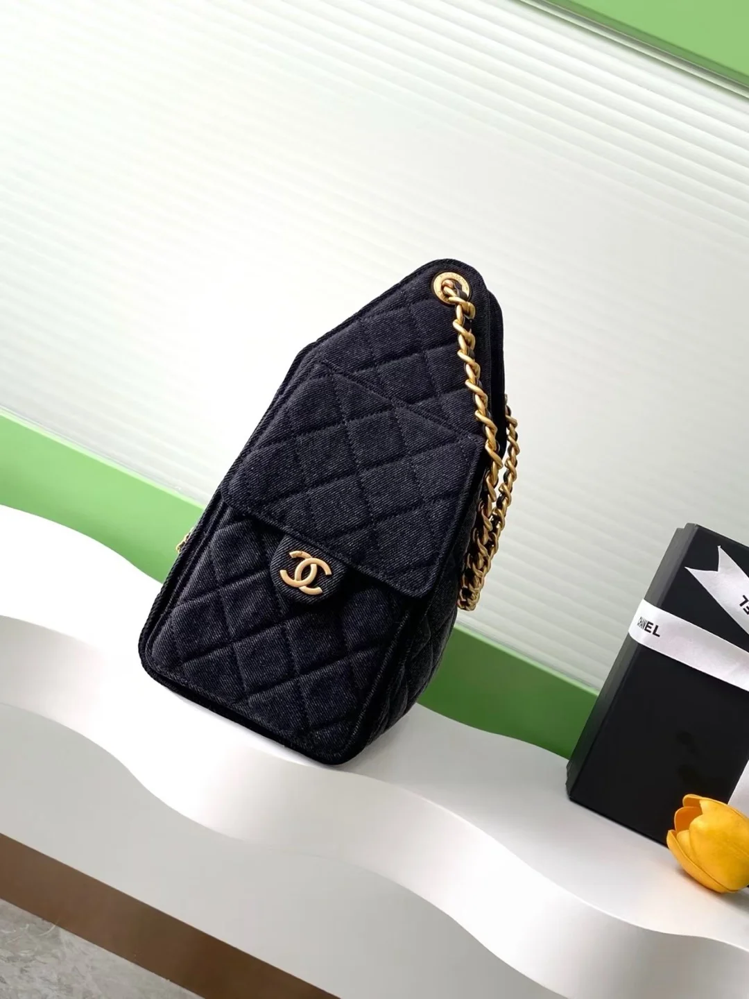 25c 뉴 호보백 흑청 데님 상세