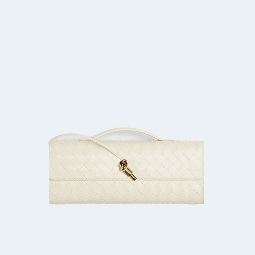 핸들 롱 클러치 화이트