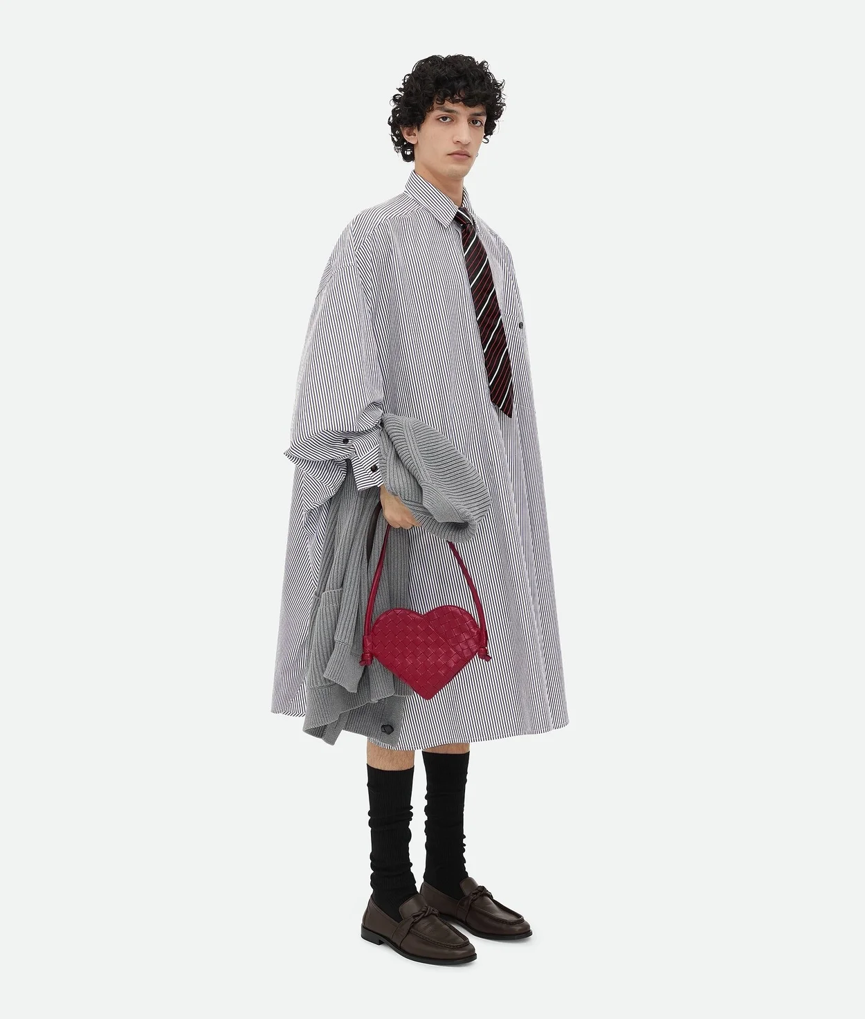 미니 솔티드 하트 숄더백 레드 상세