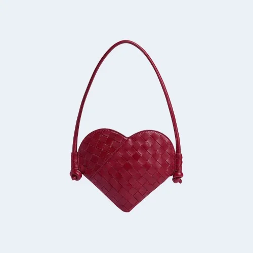 미니 솔티드 하트 숄더백 레드