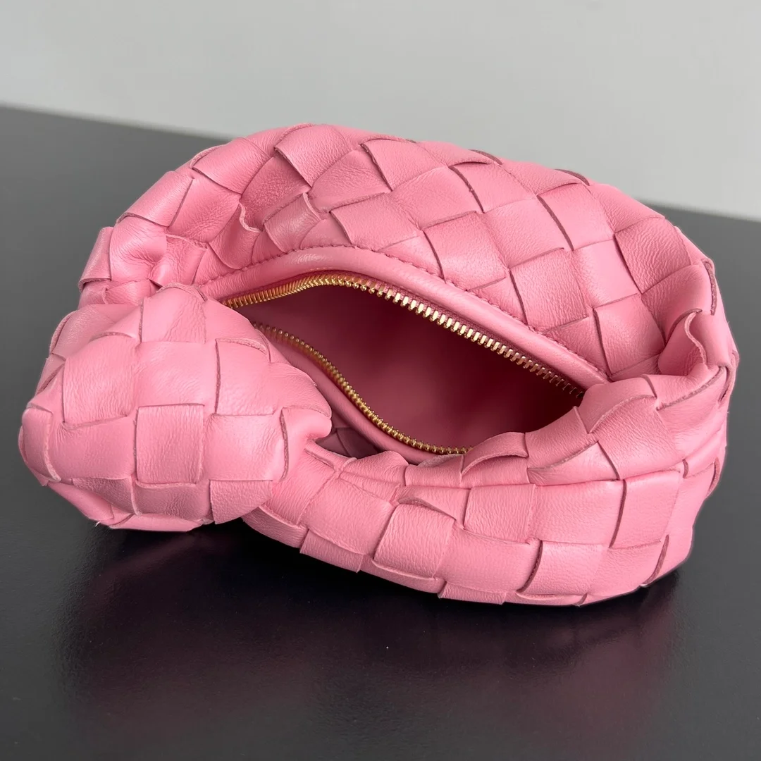 미니 레더 조디백 리본 핑크 상세