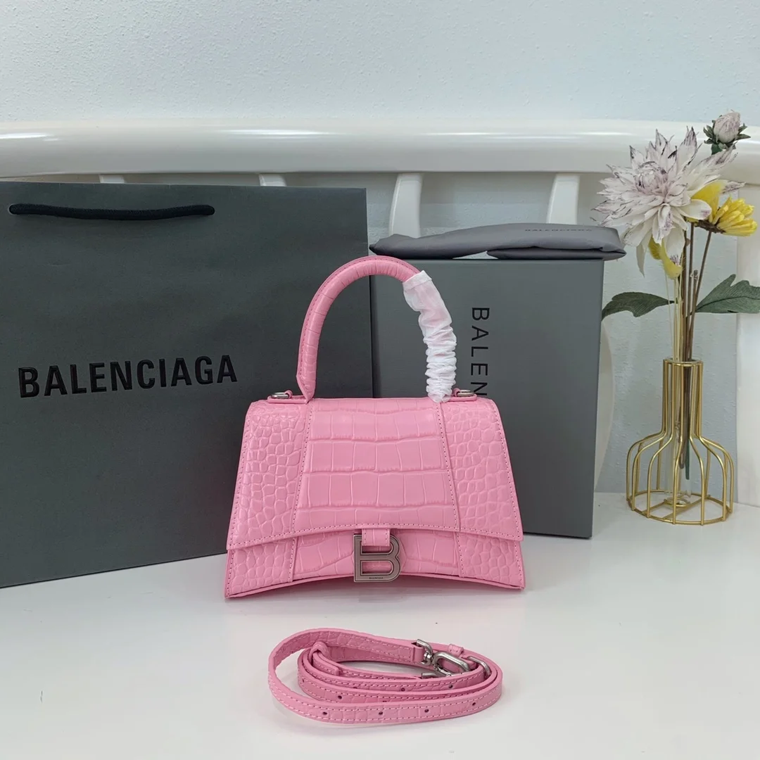 아워글래스 스몰 크로스백 핑크 상세