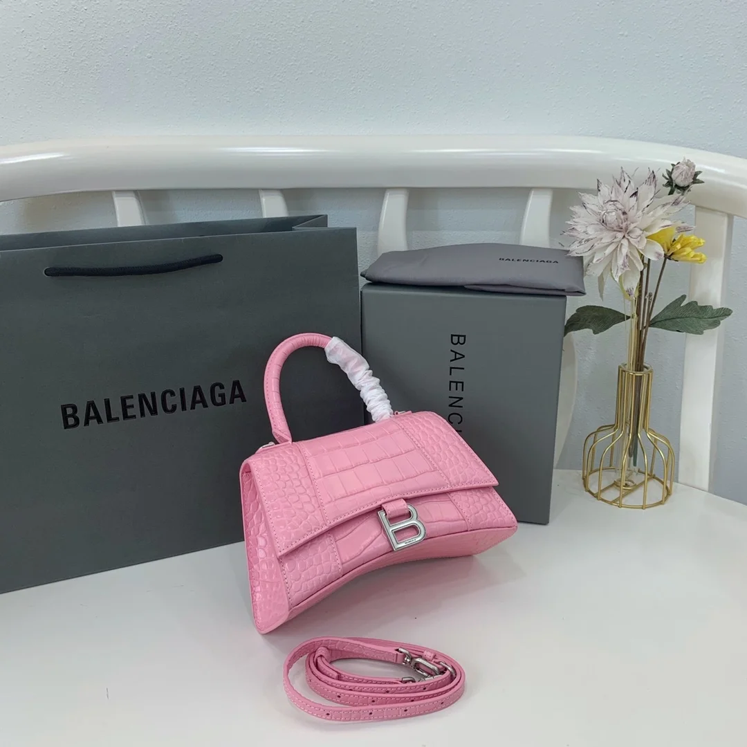 아워글래스 스몰 크로스백 핑크 상세