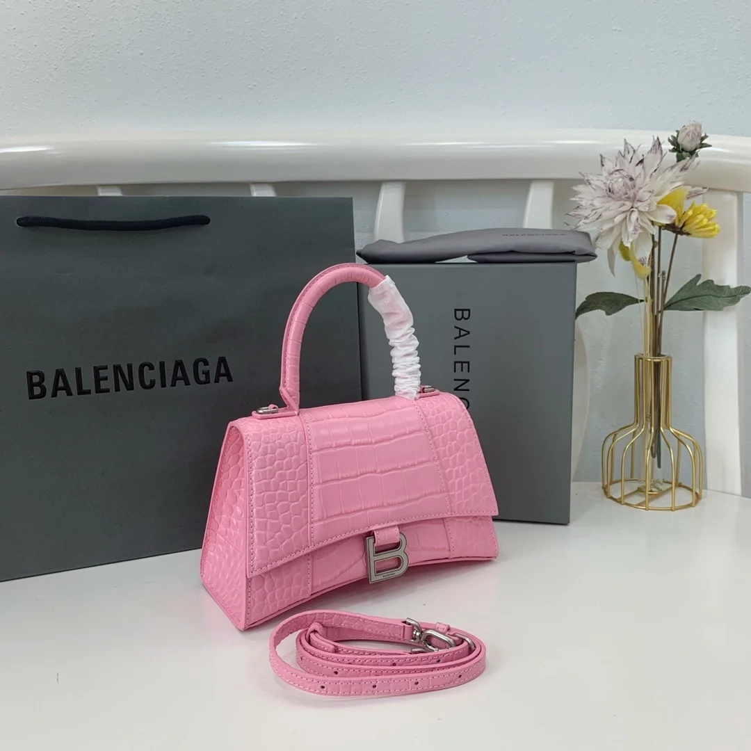 아워글래스 스몰 크로스백 핑크 상세