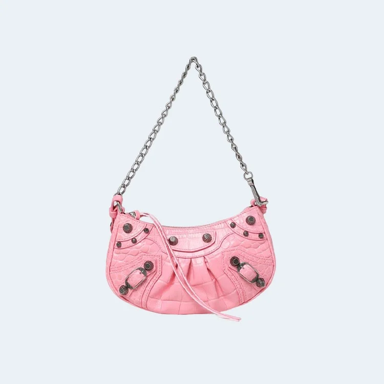 르 카골 크로커다일 핑크 미니백 상세