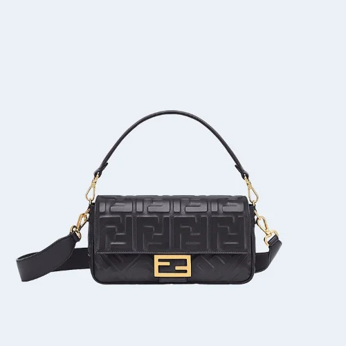 바게트 레더 백 블랙