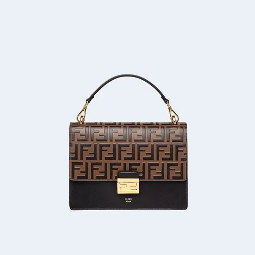 칸 아이 블랙 레더 백