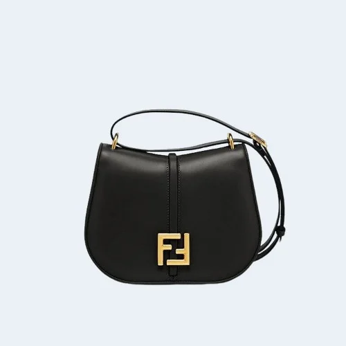 C'MON 미디엄 FF 레더백 블랙