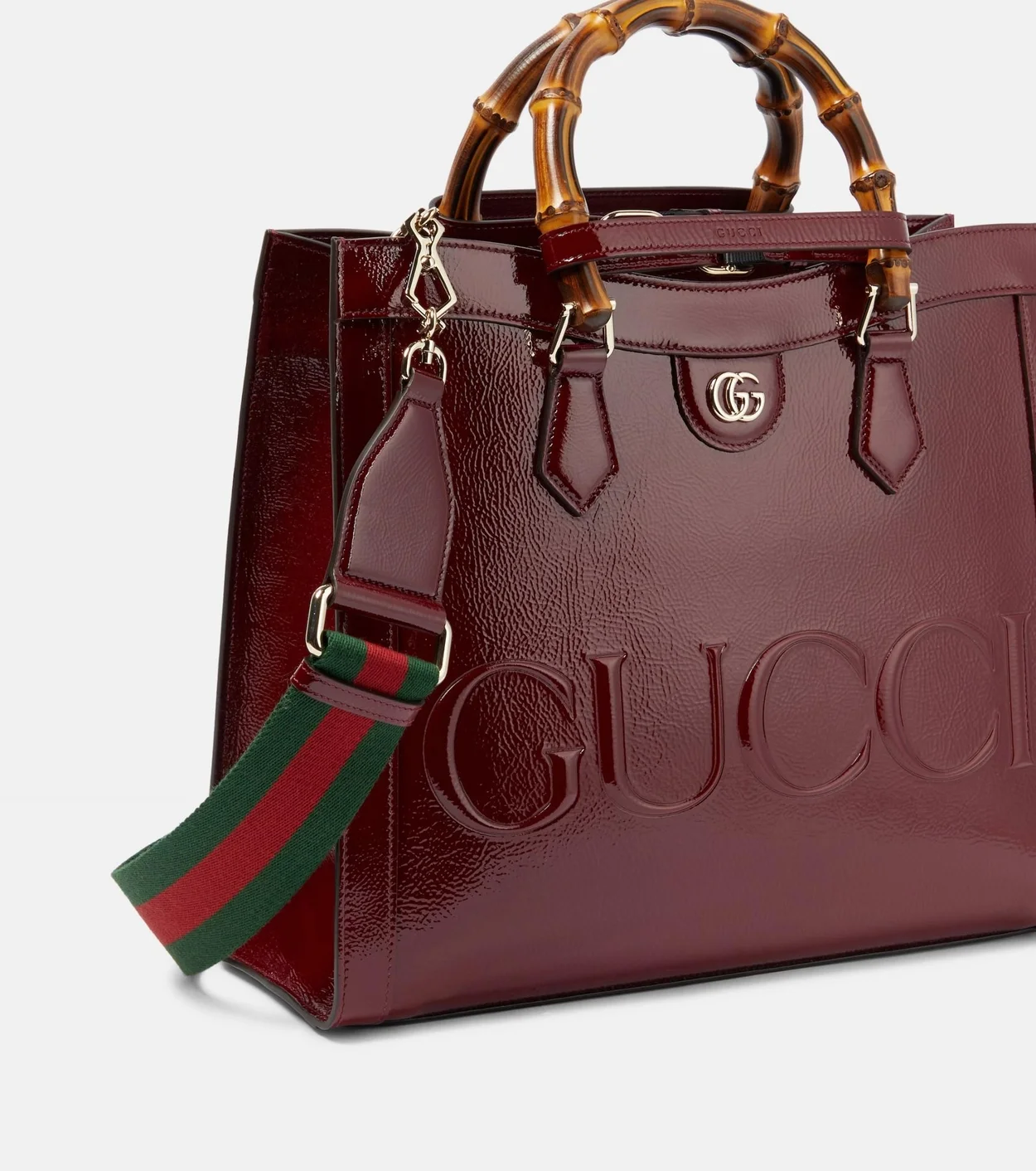 다이아나 미디엄 페이던트 레더 토트 백 상세