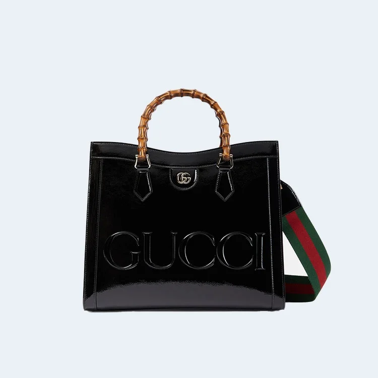 다이아나 미디엄 페이던트 레더 토트 백 상세