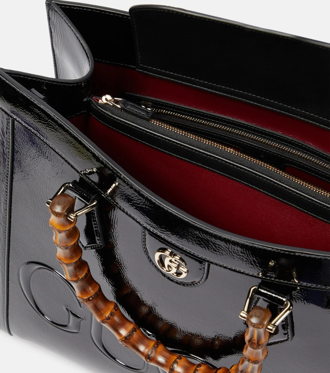 다이아나 미디엄 페이던트 레더 토트 백 상세