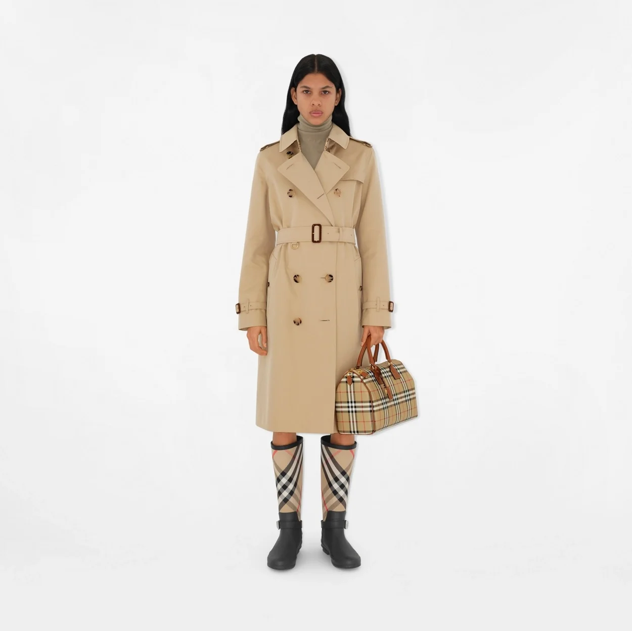 미디엄 체크 볼링백 상세