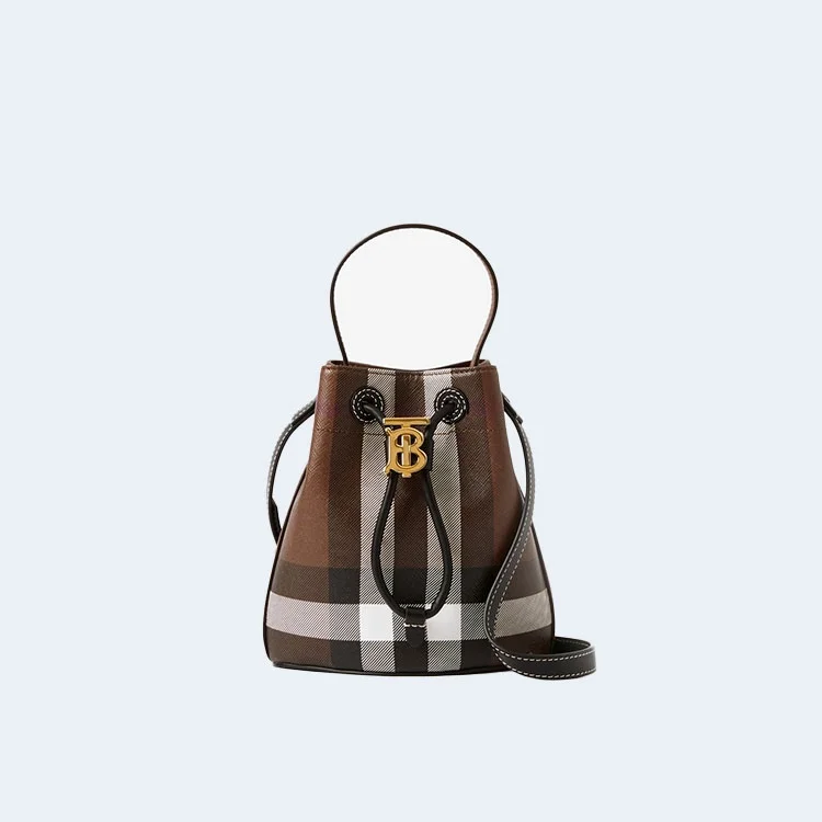 미니 TB 버킷백 다크 브라운 상세