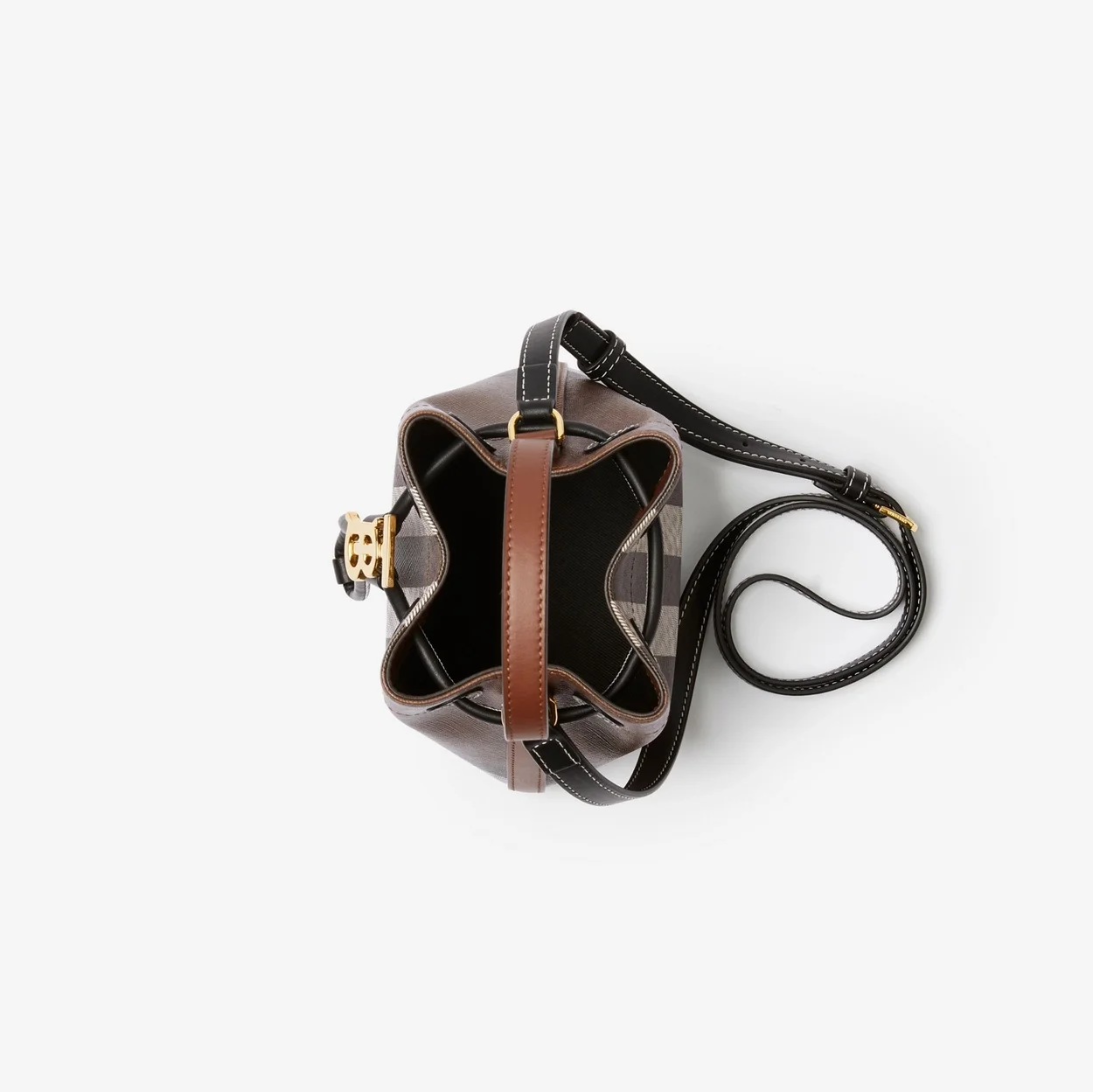 미니 TB 버킷백 다크 브라운 상세