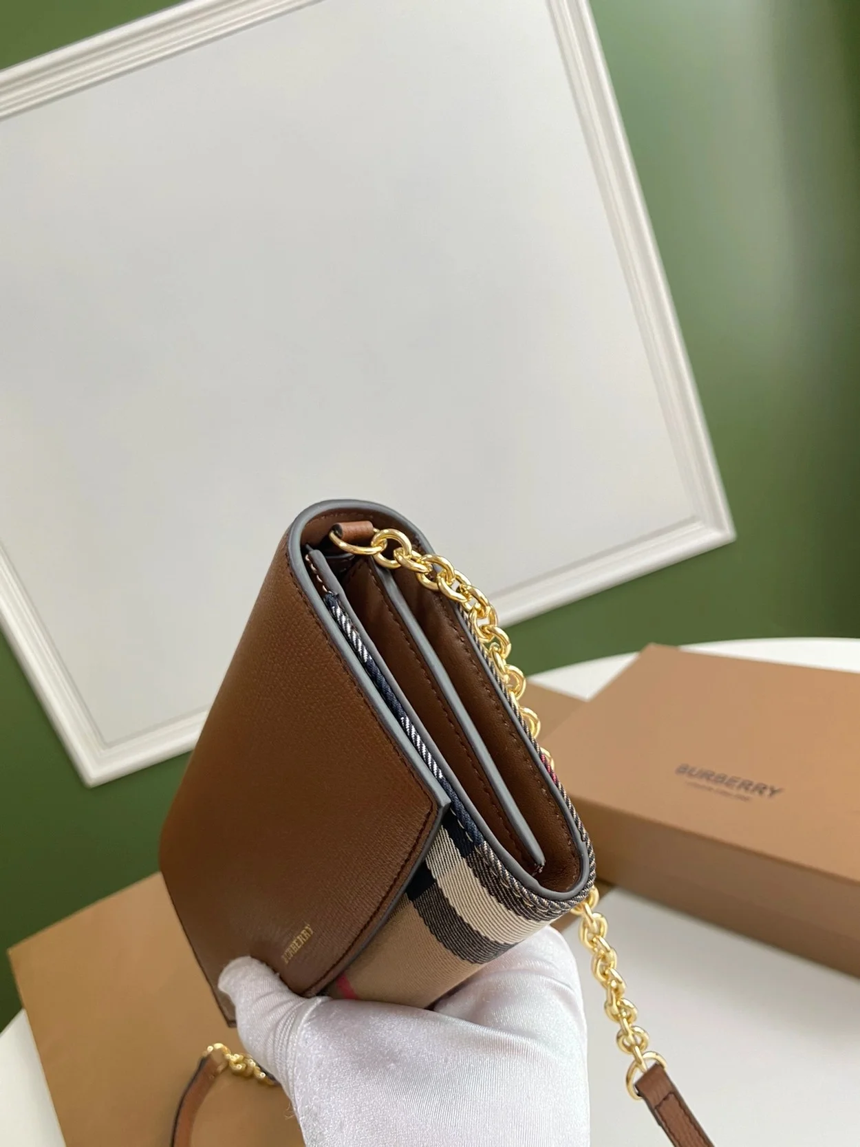 헨리하우스 브라운 체인 크로스백 상세