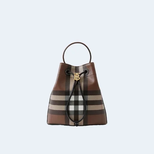 스몰 TB 버킷백 다크 브라운