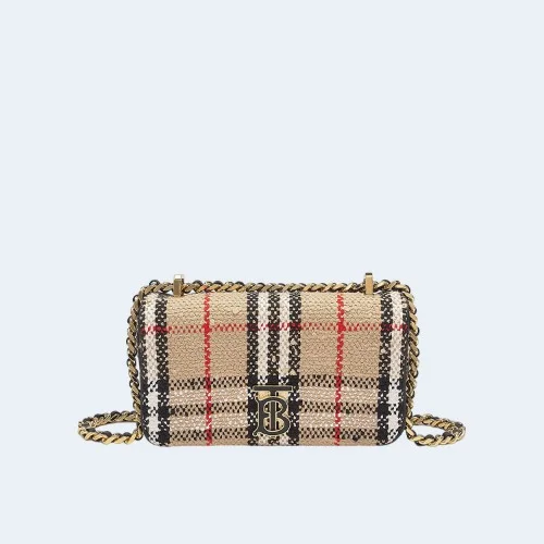 롤라 체크 미니 크로스백