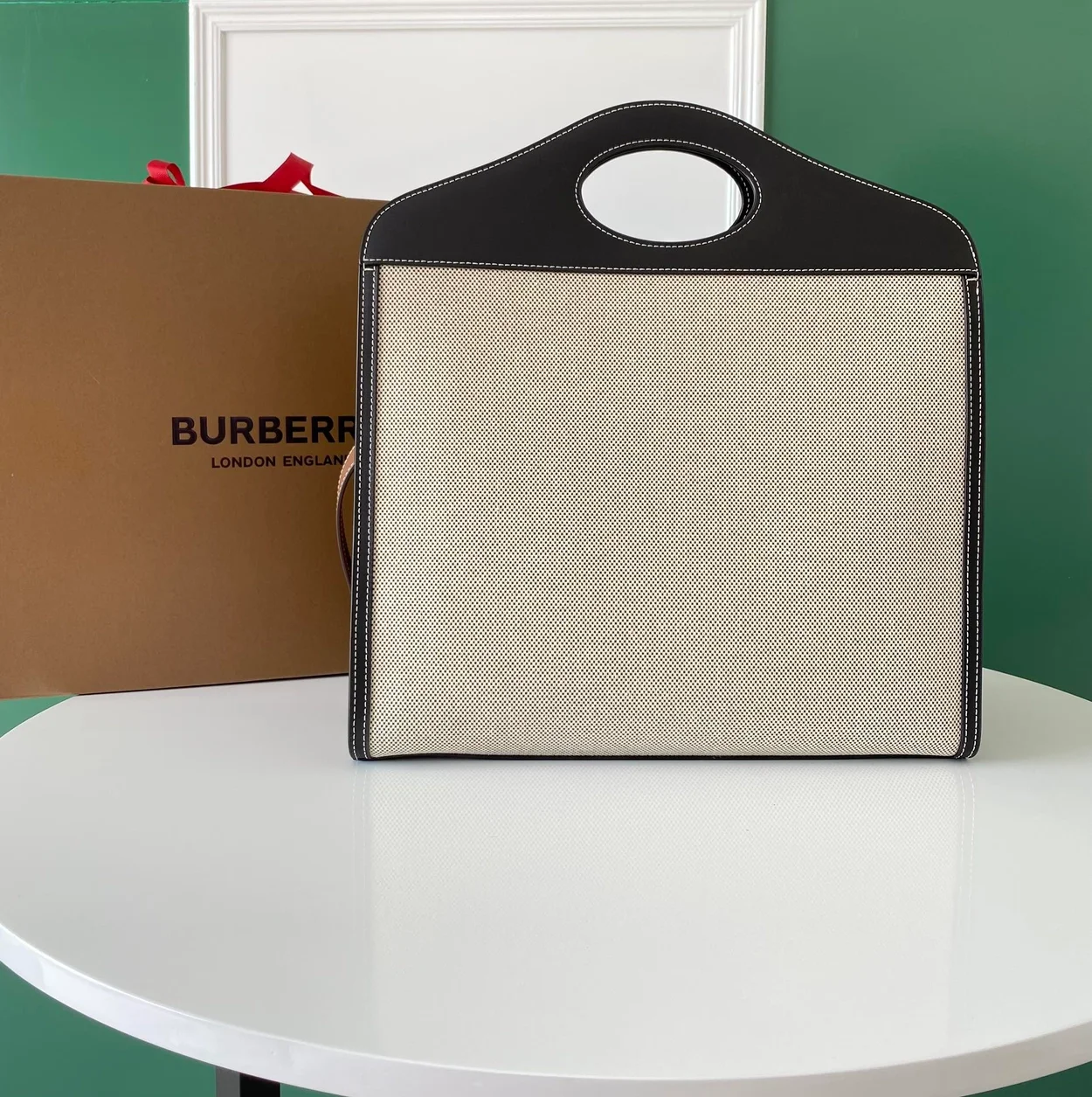 미디엄 투톤 포켓백 상세