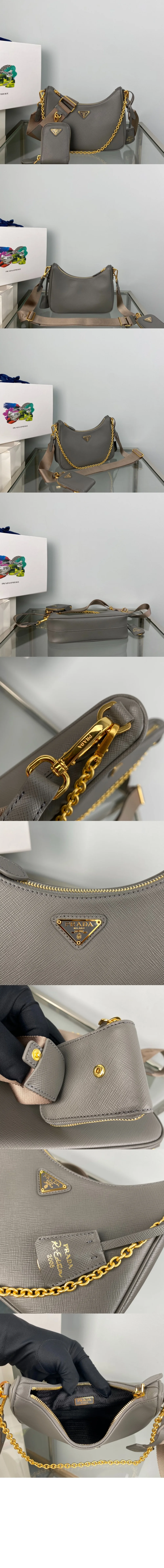 리에디션 가죽 숄더백 (10color)  22cm X 18cm X 6.5cm 상세