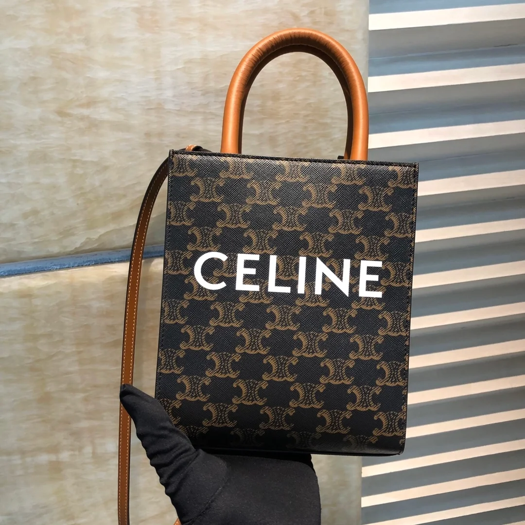 미니 버티컬 카바스 백 탠 (17cm X 21cm X 4cm) 상세