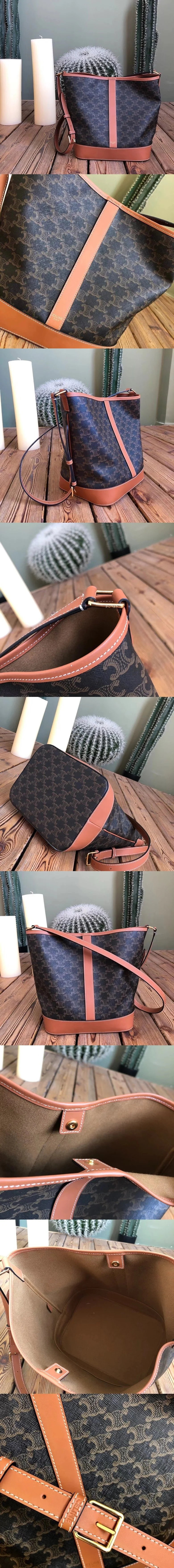 트리오페 캔버스 버킷백 미듐 상세